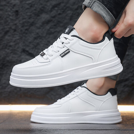 Suyoumi 2025 new spring white shoes men's breathable shoes men's Korean style student versatile sports and casual board shoes Mika 16813 [Selected model] 40 standard code