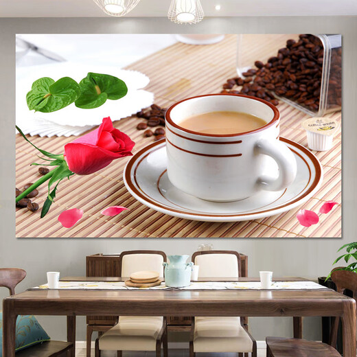 Runhuanian fruit shop decorative painting wall stickers fresh fruit poster painting restaurant kitchen oil-proof wall self-adhesive wallpaper mural 723 delicious coffee length 240cmx height 150cm