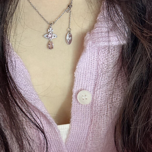 Vivienne Westwood purchasing spot Queen Mother Necklace Women's Crystal Pendant Flagship Authentic Birthday Gift for Girlfriend Pink