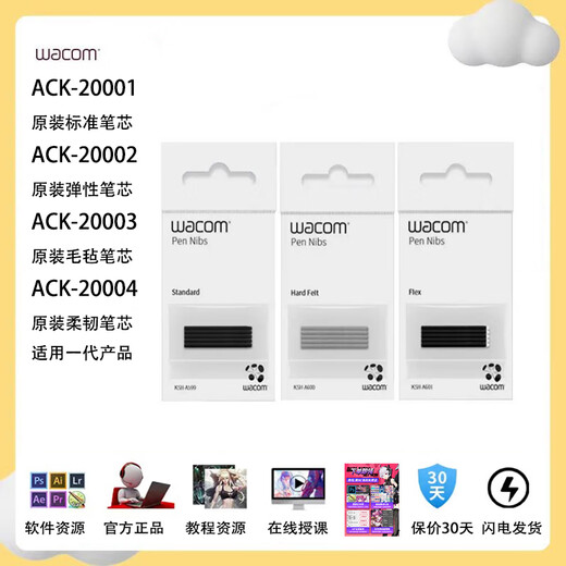 WACOM Yingtuo PTH660 Learning Board CTL472 672 6100 4100 Xindi DTK1661 Refill ACK20004 Flexible Refill 5 Pack
