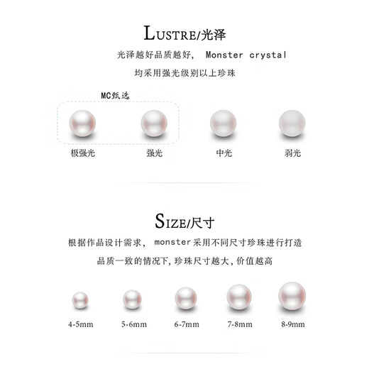 DOLD Seawater Natural Pearl Necklace 925 Silver 18K Gold Diamond Single Moissanite Flawless Necklace Fashion Akoya Seawater Natural Pearl Necklace Lifetime Warranty