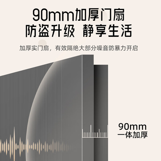 王力防盗门别墅大门4级家用安全门指纹锁子母门单门加高门头入户门P701