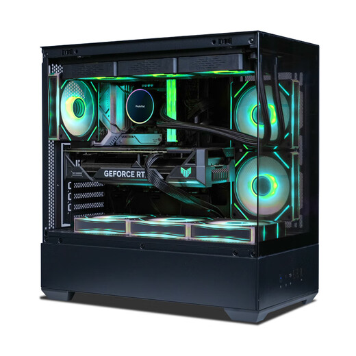 ASUS ROG family bucket AMD 9700X/RTX5060Ti 16G/RTX5070 desktop computer host graphics card assembly computer e-sports game design rendering AIDIY complete machine with one 9700X+RTX5060Ti 16G