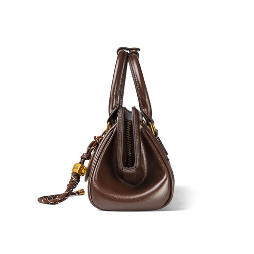 Barbie Bag Women's Bag Retro Light Luxury Portable Bowling Bag Shoulder 2025 New Crossbody Bag Bestie Birthday Gift Brown Gift Box Packaging/Easy Gifting