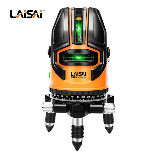 Láser Láser Luz verde Nivel de luz de 5 alambres con láser infrarrojo láser LSG686SPD Instrumento de marcado Medidor de nivel de alta precisión [Cursor verde estándar + trípode] LSG686SPD