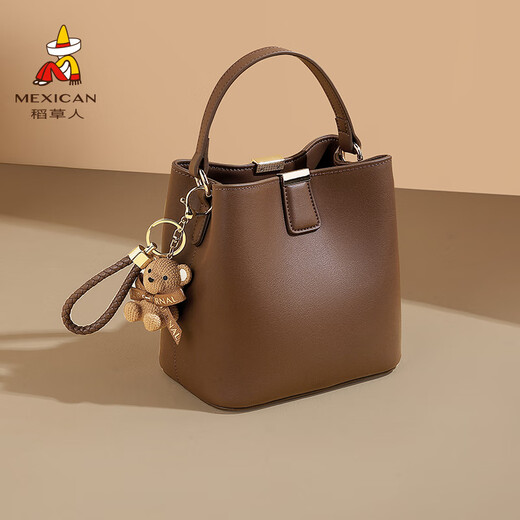 Scarecrow bag for women 2025 new cowhide leather shoulder crossbody bucket bag light luxury high-end birthday gift for girlfriend and wife