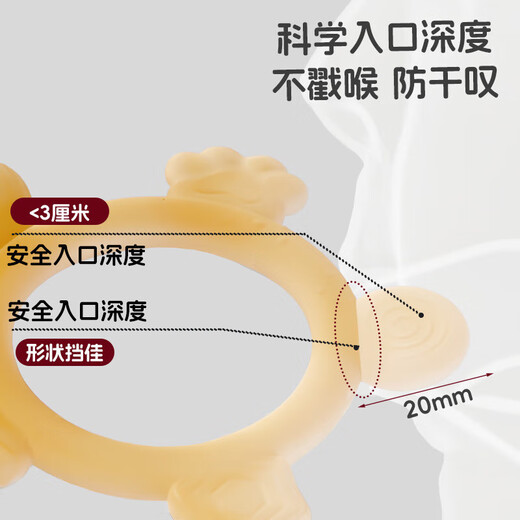 Rattle toy baby early education silicone teething stick baby chewing gum to soothe hands and prevent eating food grade boiled teether five-in-one teether + three-dimensional suction cup teething stick