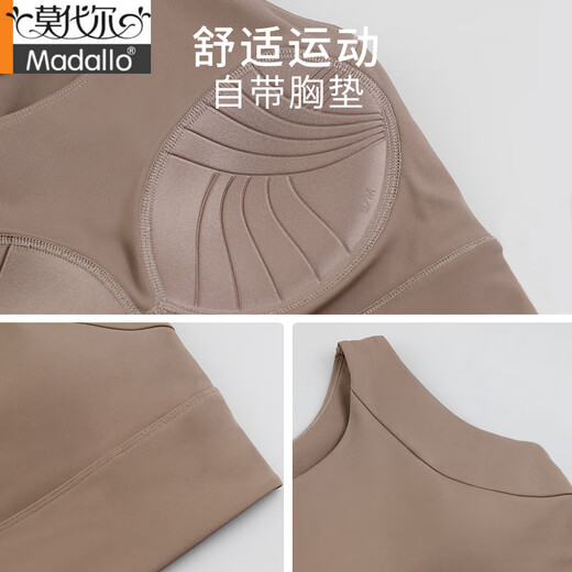 Modal Pilates Training Clothing Tops Yoga Sports Vest Underwear Women's Shockproof Anti-Sagging Big Breast Showing Small Bra Thin Style Pilates Level 10 Shockproof Fashion Black M Recommendation (100-110Jin Jin equals 0.5kg) 34/75ABC