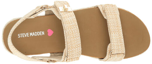 Steve Madden Girls Bigmona Sandals, Raffia, 5 Olds Raffia 5 Olds