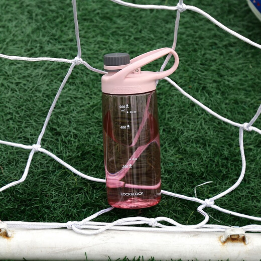 LOCK & LOCK plastic water cup student water cup tritan outdoor sports fitness anti-fall space cup high temperature resistance large capacity pink 750ml