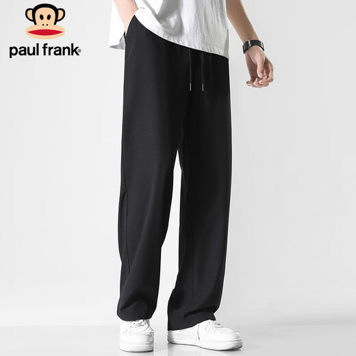 Paul Frank Pants Men's Spring and Summer Straight Ice Silk Casual Pants Men's Loose Quick-Drying Sports Pants Men's Pants Black XL
