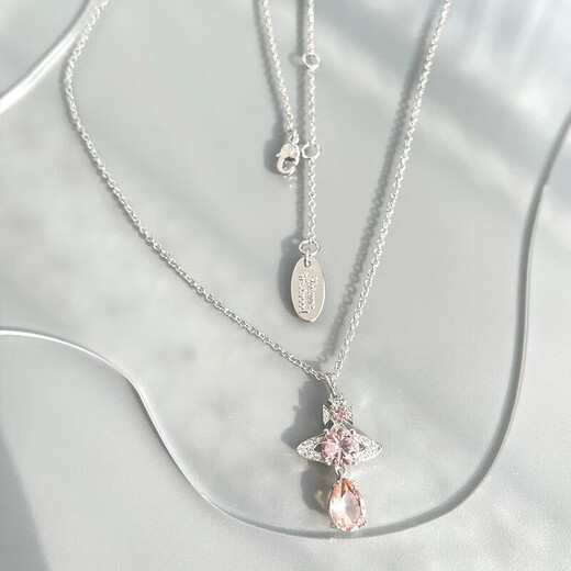 Vivienne Westwood purchasing spot Queen Mother Necklace Women's Crystal Pendant Flagship Authentic Birthday Gift for Girlfriend Pink