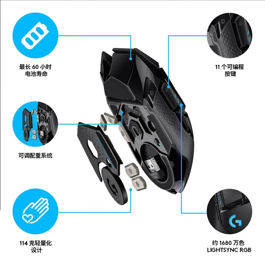 罗技G502 SE HERO 游戏鼠标 有线鼠标  K845机械键盘 键鼠套装 宏编程 K845茶轴+G502无线