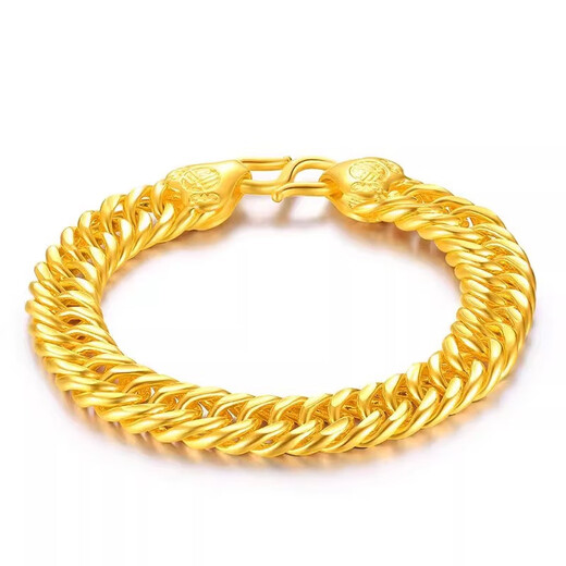 Yan Jinxin gold horse whip bracelet 999 pure gold package silver boss bracelet gold package silver Cuban bracelet domineering style for dad 15MM horse whip bracelet + gold 4 grams + weight about 80 grams