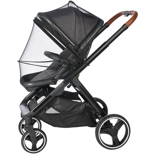 Elittile suitable for Elittile EMU baby stroller anti-mosquito net children's stroller full cover anti-flying catkins black-43cm 100cm