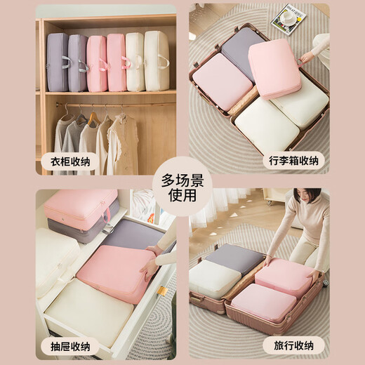 SIVASS Down Jacket Storage Bag Vacuum Compression Storage Bag Home Quilt Clothing Quilt Organizing Bag Luggage Travel Bag Extra Large - Gray - Dustproof and Moistureproof/No Extraction