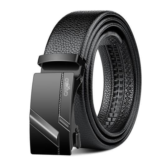 Cardile crocodile men's belt casual automatic buckle business belt men's belt versatile military training young and middle-aged casual outdoor gift for father style 82 130cm