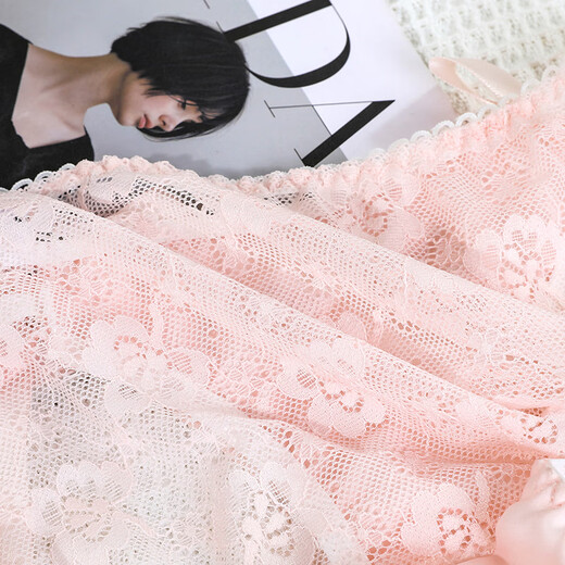 Universal couple underwear sexy double dirty peach flavor couple underwear one man and one woman sexy suit 2 men L + women L black combination / call daddy