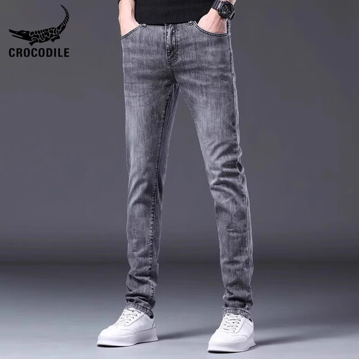 CHOGATH CHOGATH CROCODILE crocodile shirt brand 2025 new men's jeans summer trendy brand slim leg trousers casual pants men 1048 black 28 90-105Jin Jin equals 0.5 kg