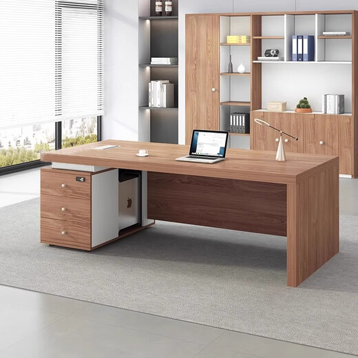 Yusong Boss Office Desk and Chair Combination President Desk Manager Desk Supervisor Desk Simple Modern Office Furniture Executive Desk Set 1.4 Meter Boss Desk