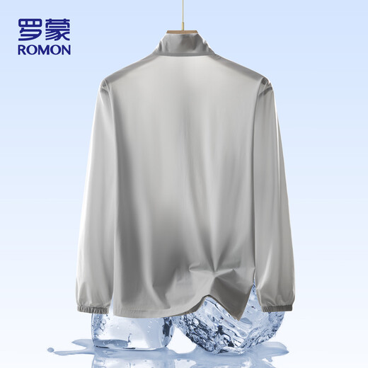 ROMON ice silk quick-drying sun protection jacket men's thin jacket outdoor breathable outdoor fishing men's wear ZH83556 light gray L