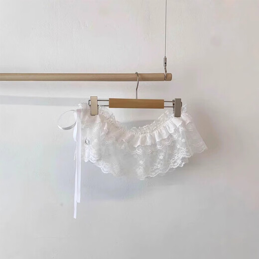 Lubo lace fungus shorts butt curtain for women spring and summer all-match lace apron curtain leggings hot girl lace skirt white lace small butt curtain 1 piece