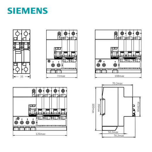 Siemens leakage protection circuit breaker 5SU 5SU9356-1CN32 (AC 30MA 1P+N 6KA C32) 5SU93561CN32 air switch
