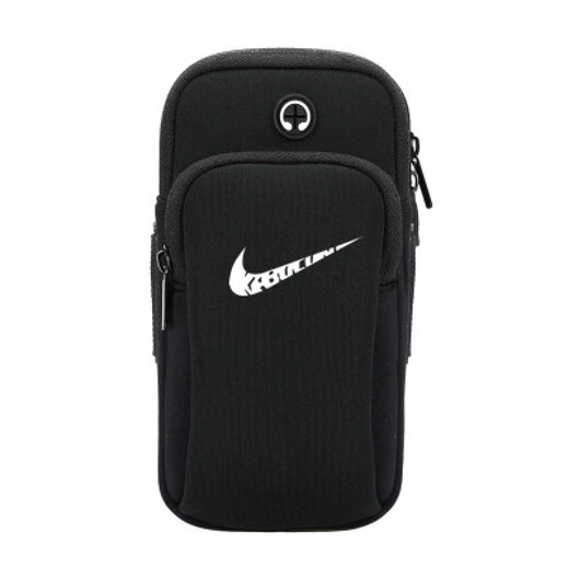 He Jiagong running mobile phone arm bag outdoor mobile phone bag unisex arm strap bag wrist bag fitness equipment sports arm sleeve black size 17.5*9.5
