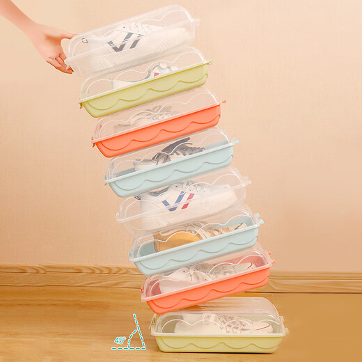 Ji Litian customized plastic boot shoe box storage box transparent dust-proof shoe box shoe cabinet storage shoe rack storage whole Nayou medium-sized women's shoe box transparent 3 pieces 1 within 39 yards 36.5x22.5x11cm
