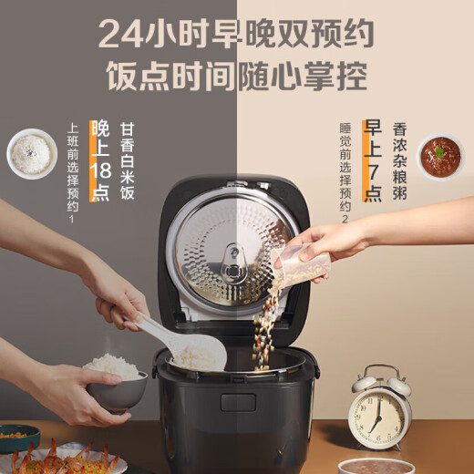 松下（Panasonic）寓颜系列4L大容量电饭煲IH家用电饭锅备长炭铜釜24H智能4L重磅上 14984L 图片款-