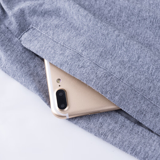 Autumn E family autumn and winter middle-aged and elderly cotton elastic knitted sweatpants men's high-waisted straight loose casual sports pants men's trousers spring and autumn thick navy blue XL