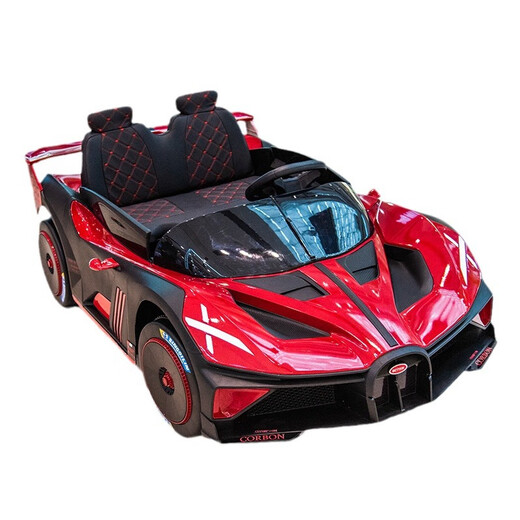 Xiaogazi children's electric car can sit two people with remote control four-wheel cool sports car toy car birthday gift pearl white + standard version Chuangnai 12V7A + ordinary