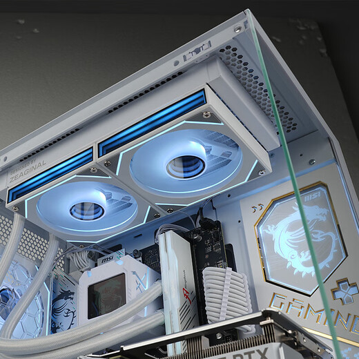 MSI Family Bucket AMD Ryzen 9600X/5060/5070 Game Console Computer Desktop Assembly Computer Host DIY Complete Machine White Sea View Room Assembly Machine Configuration Four 9600X+RTX5060 8G Wantushi White