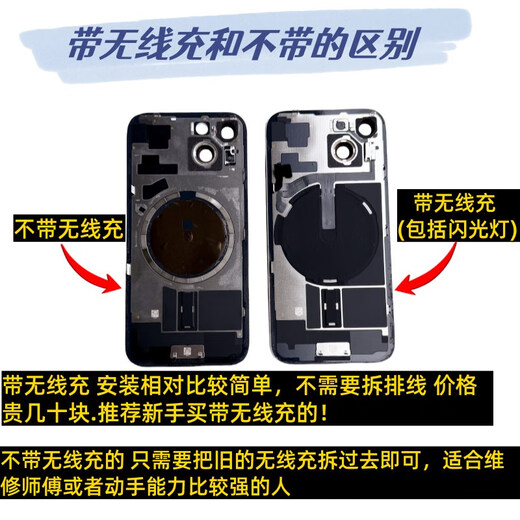 A Suitable for Apple 15 original back cover 15puls rear glass middle frame shell assembly iPhone 15 back shell 15 blue original glue included 9 new original disassembled rear glass (without wireless charger)