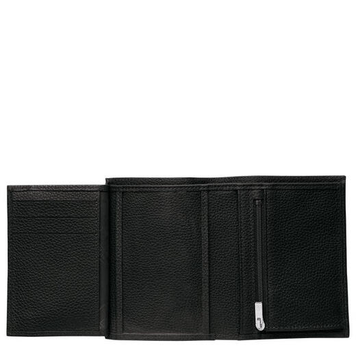 Longchamp (LONGCHAMP) BC direct mail women's black leather wallet L3528021047 New Year gift