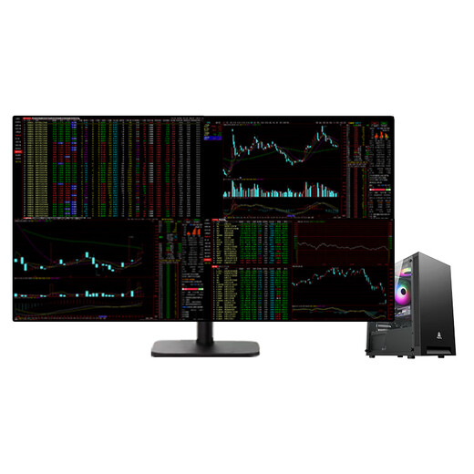 Titanium 14th generation professional one-machine multi-screen stock trading dedicated computer for stock trading and futures reading equipment trading computer host four screens six screens eight screens 12 screens nationwide door-to-door installation 14th generation i5 professional version four high-definition high-brush Philips 24-inch monitors