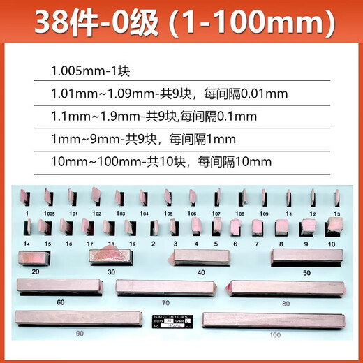 Southwest gauge block standard block high-precision block gauge set caliper micrometer calibration block level 0 precision measurement plug block 38 pieces level 0