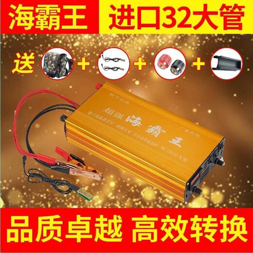 Inverter head deepwater new high-power inverter 12V multi-functional intelligent boost power converter high voltage intelligent 24-tube pure copper wire gift package