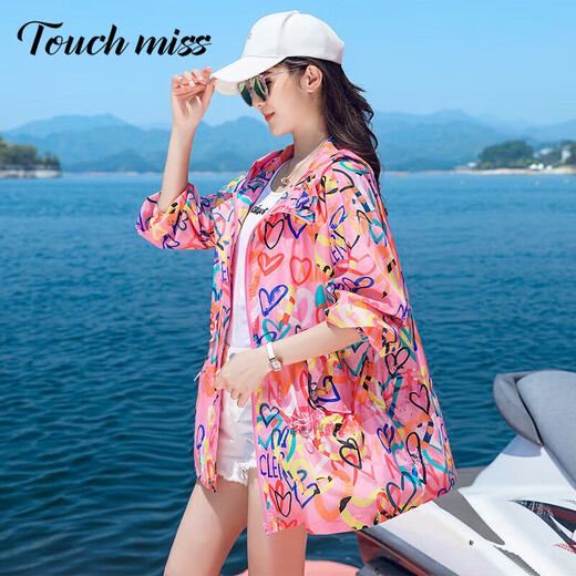 塔驰密司轻奢时尚洋气防晒衣女2025夏季新款宽松休闲轻薄透气上衣连帽外套 白色 M 80-120斤