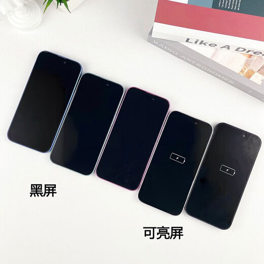 The keyman is suitable for Apple 17/16 mobile phone model simulation model machine campus handover 17Promax/16plus glass screen counter display performance shooting prop machine model three-camera-white (black screen model) 丨A must-have for the beginning of school