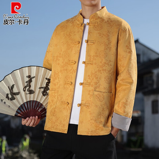 Пьер Кардин Новый китайский стиль мужская одежда для одежды Zhongshan Clothing Modified Hanfu Design Sense Tang костюм хан