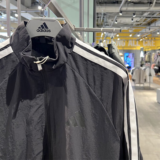 Adidas Men's Clothing 2025 Spring New Sportswear Sportswear сплетенная дышащая воротничка мужская куртка KC3892 L