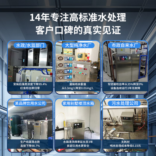 Feili stainless steel water tank self-cleaning sterilizer built-in industrial ozone sterilization domestic fire water tank SCII type external water treatment ozone generator equipment built-in WT2A double explosion cylinder (water treatment capacity 50/90 tons) body 201 stainless steel