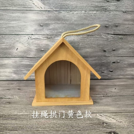 Runhuanian solid wood bird's nest bird's nest decorative bird cage outdoor bird house wooden pearl sparrow bird house peony parrot breeding box log trumpet