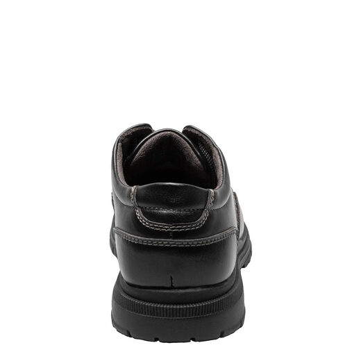 Florsheim Boys' Oxford Shoes Casual Leather Shoes 8-12 Years Old, Comfortable and Breathable Black 2.5 Big Kid