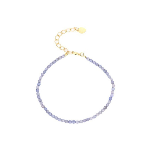 Xiangman sleeve natural crystal bracelet for women, extremely fine 3mm tanzanite round bead bracelet, niche design, summer fresh style for women, about 2.5 tanzanite faceted bracelet, hand circumference about 15