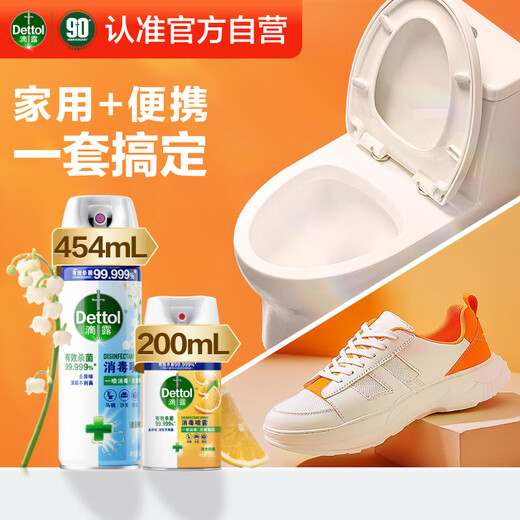 Disinfection spray 454ml*1 bottle of lily of the valley + 200ml*1 bottle of citrus