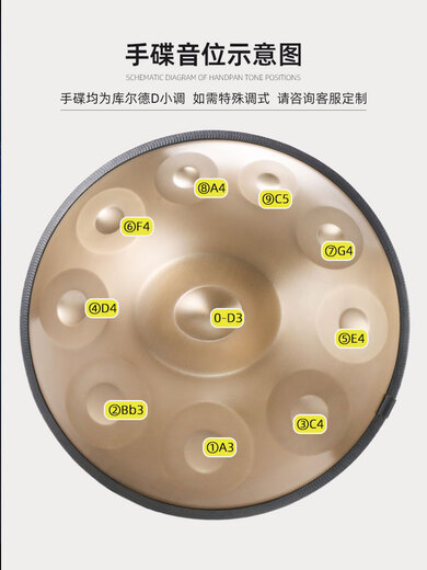 Weiß Dragon Roar Handpan Hand D D Minor Percussion anfängliche Anfänger professionelle Hand D 9 Ton 10 Ton 12 Ton Dunkler Sturm 10 Ton [Advanced Model]