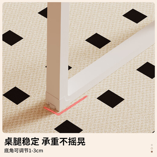 Yiman Folding Computer Desk Office Learning Writing Book Table Training Long Table No Installation Spring Table Jingcang/Bold U Legs/100*60 White Marble Pattern