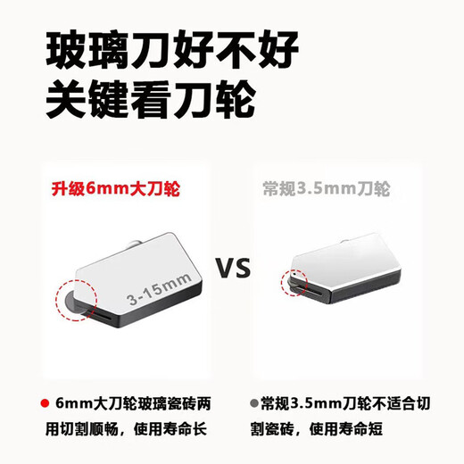 Cast solid tile cutting artifact, scratcher, household hand-held glass tile floor cutting thick glass tool